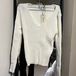Rihoas White Teardrop Top Size S